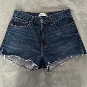 Abercrombie high rise mom shorts curve love